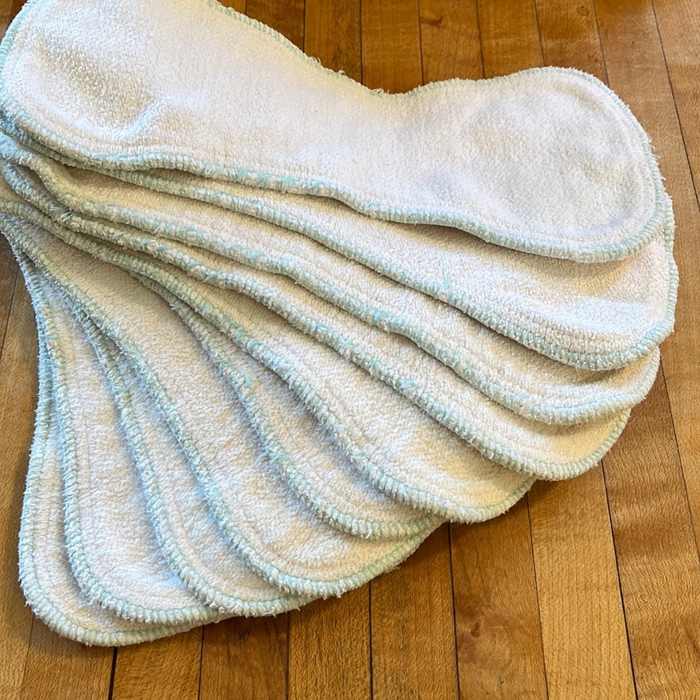 Babe Greens bundle of 10 cotton and hemp doublers in excellent used condition